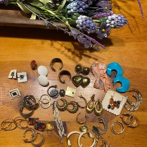 Earrings!  Lots of every style old Earrings